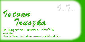 istvan truszka business card